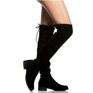Low Heel Over The Knee Thigh High Stretch Boot